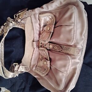 Tan Slouchy Shoulder Bag with Braided Strap